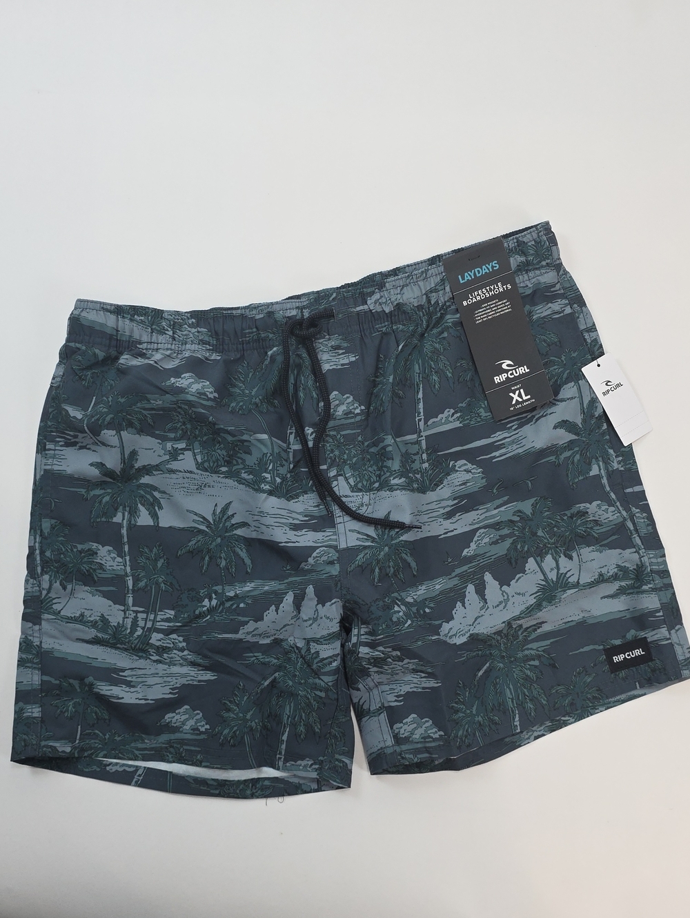 NWT Men's Rip Curl "LAYDAYS" Volley Shorts. (Size XL x 16") Color Is Pine Nights